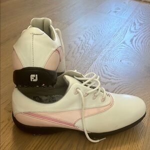 FootJoy White and Pink Athletic Golf Shoes